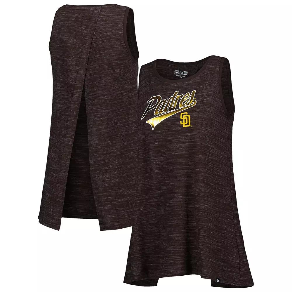 Women's New Era Brown San Diego Padres Space-Dye Active Tank Top, Size: Small Product Image
