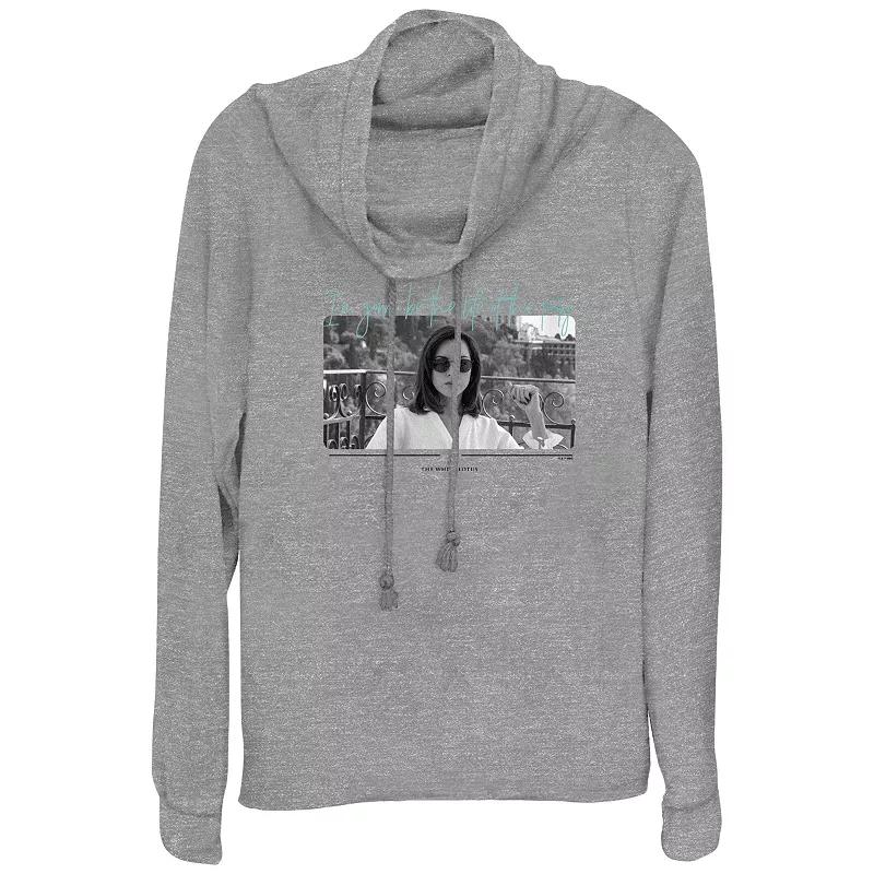 Plus Size White Lotus Harper The Life Of The Party Cowlneck Graphic Lightweight Long Sleeve, Women's, Size: 1XL, Gray Grey Product Image