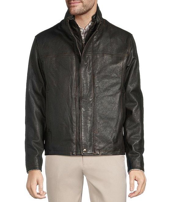 Roundtree & Yorke Pathfinder Lambskin Leather Long Sleeve Hipster Jacket Product Image