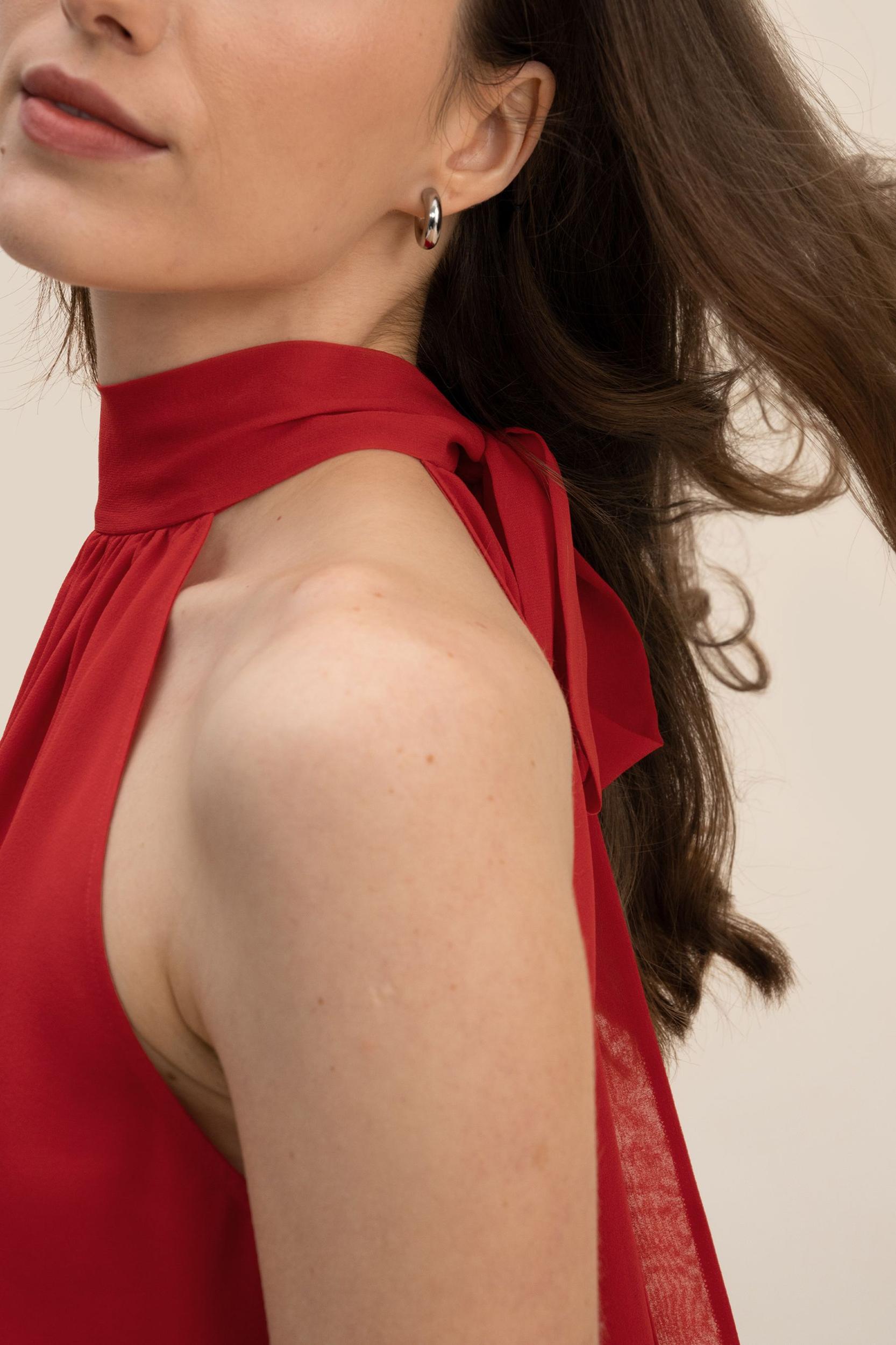 LILYSILK Silk Blouse Women Halter Neck Lily White 4 Product Image