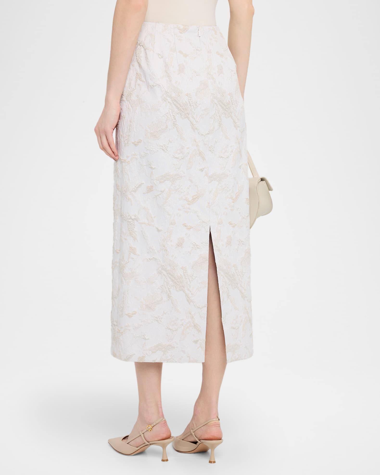 Straight Jacquard Midi Skirt Product Image