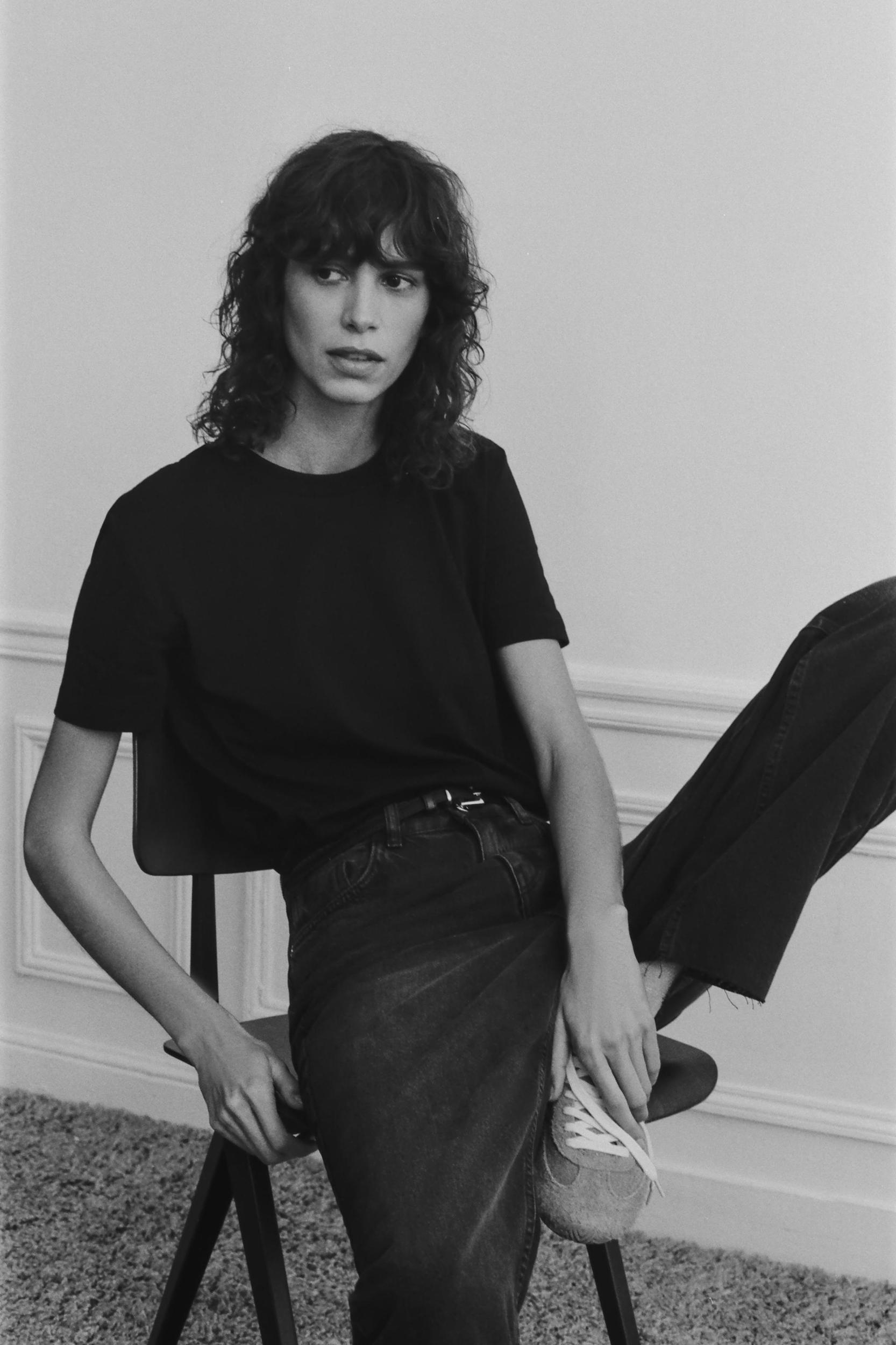 CROPPED STRETCH T-SHIRT Product Image