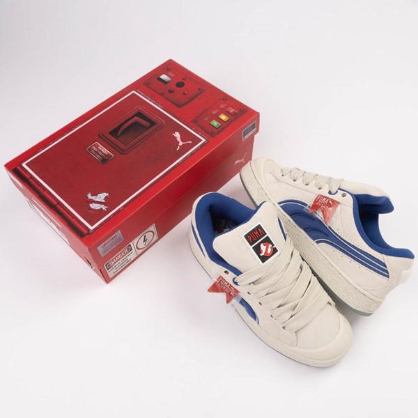 PUMA x Ghostbusters Suede XL Stay Puft Marshmallow Man Sneaker - Warm White / Clyde Royal / Red Product Image