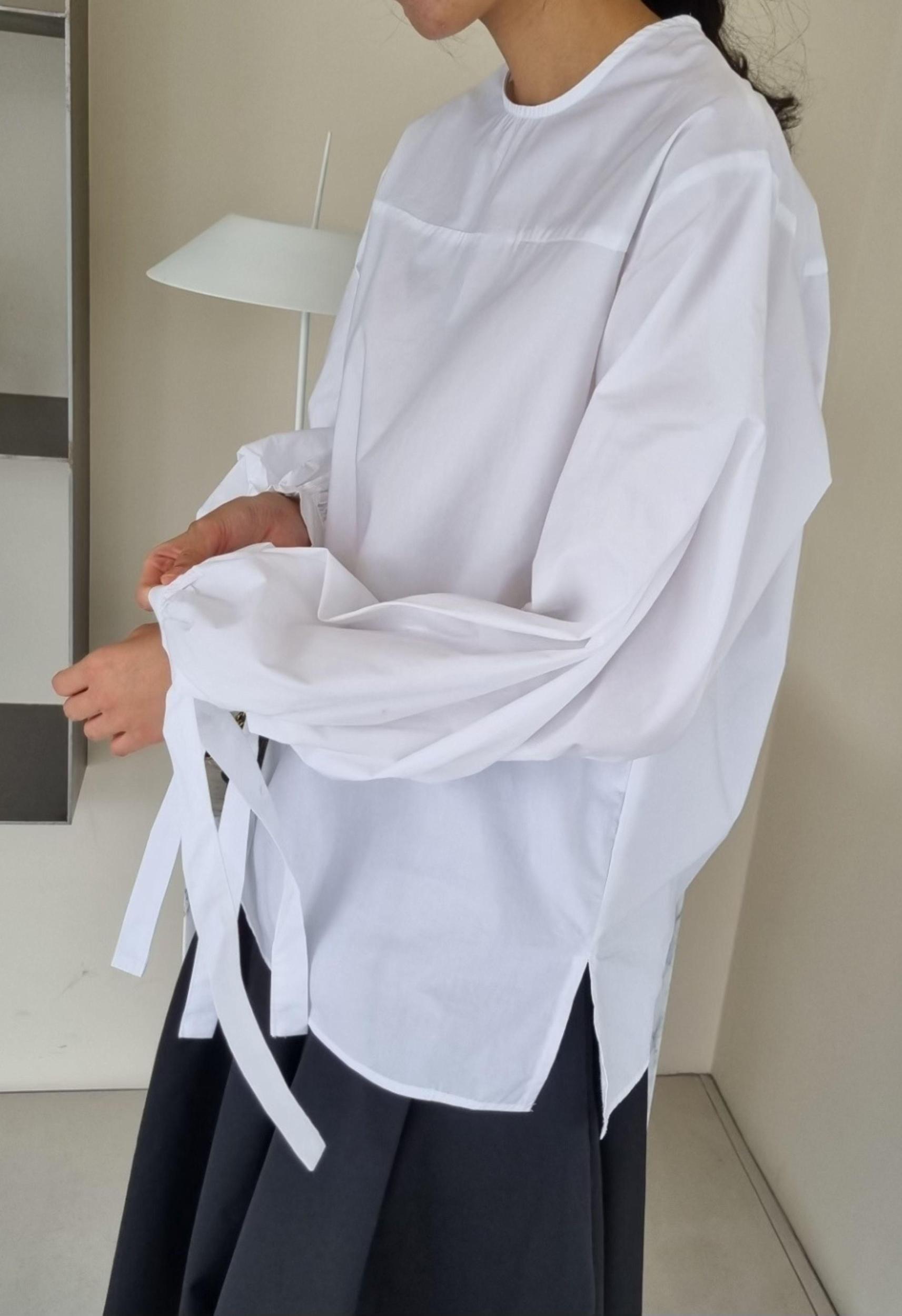 Alexandra White Tie Sleeve Top Product Image