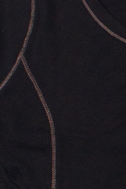 Contrast Seam Long Sleeve Top Product Image