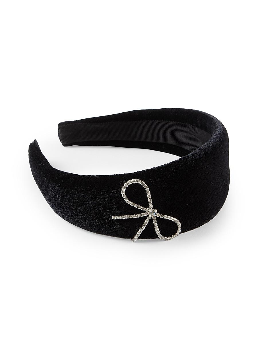 Womens Clara Bow-Embellished Velvet Headband Product Image