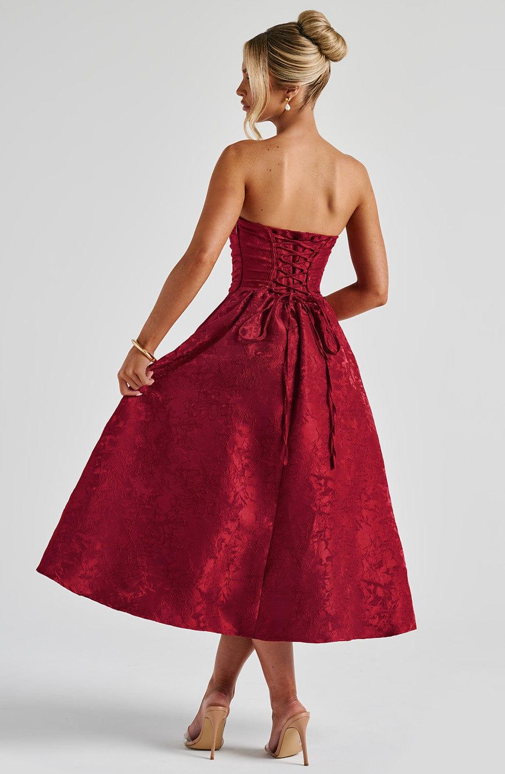 Saoirse Midi Dress - Red Product Image