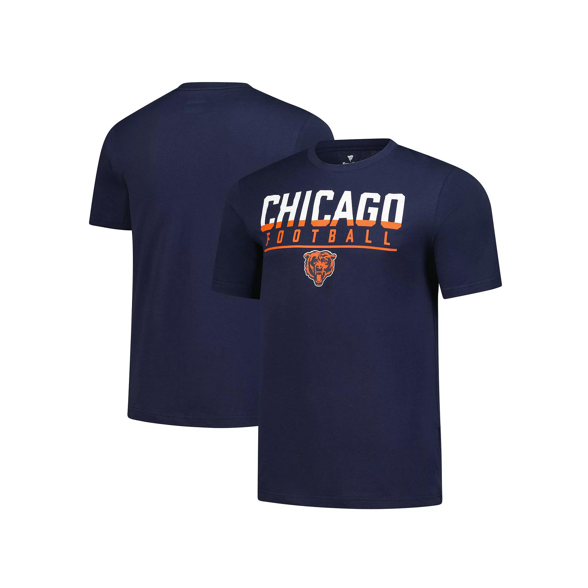 Men's Fanatics Navy Chicago Bears Blocked T-Shirt,  Product Image