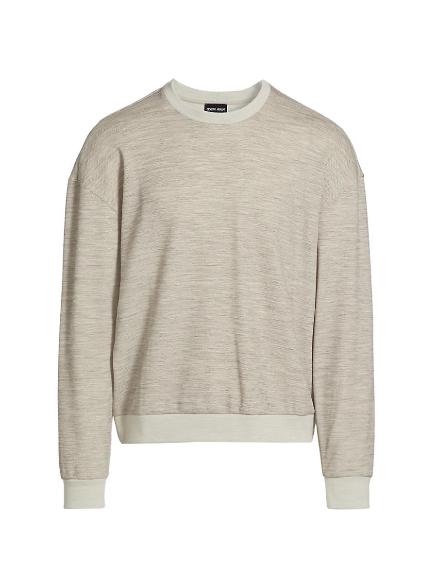 Mens Wool Jersey Crewneck Sweater Product Image