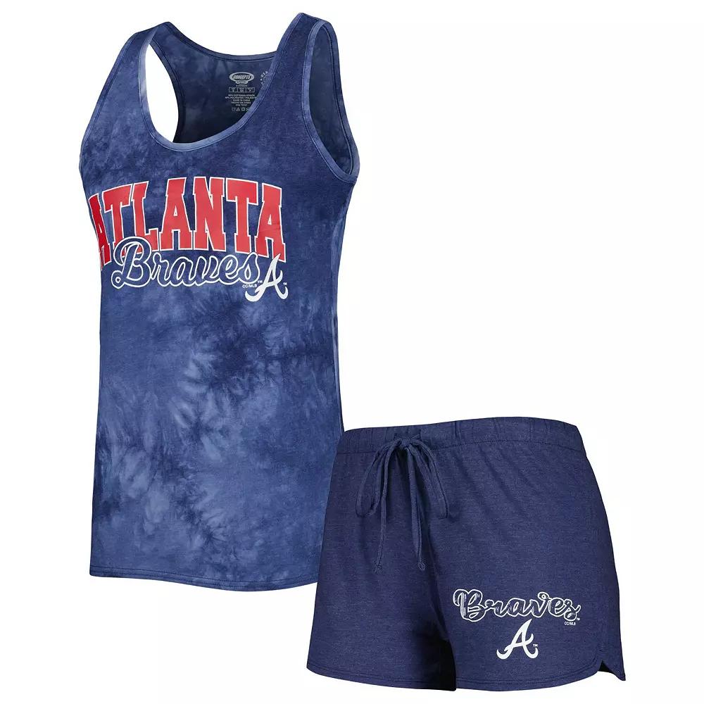 Womens Concepts Sport Atlanta Braves Billboard Racerback Tank Top & Shorts Sleep Set Blue Product Image