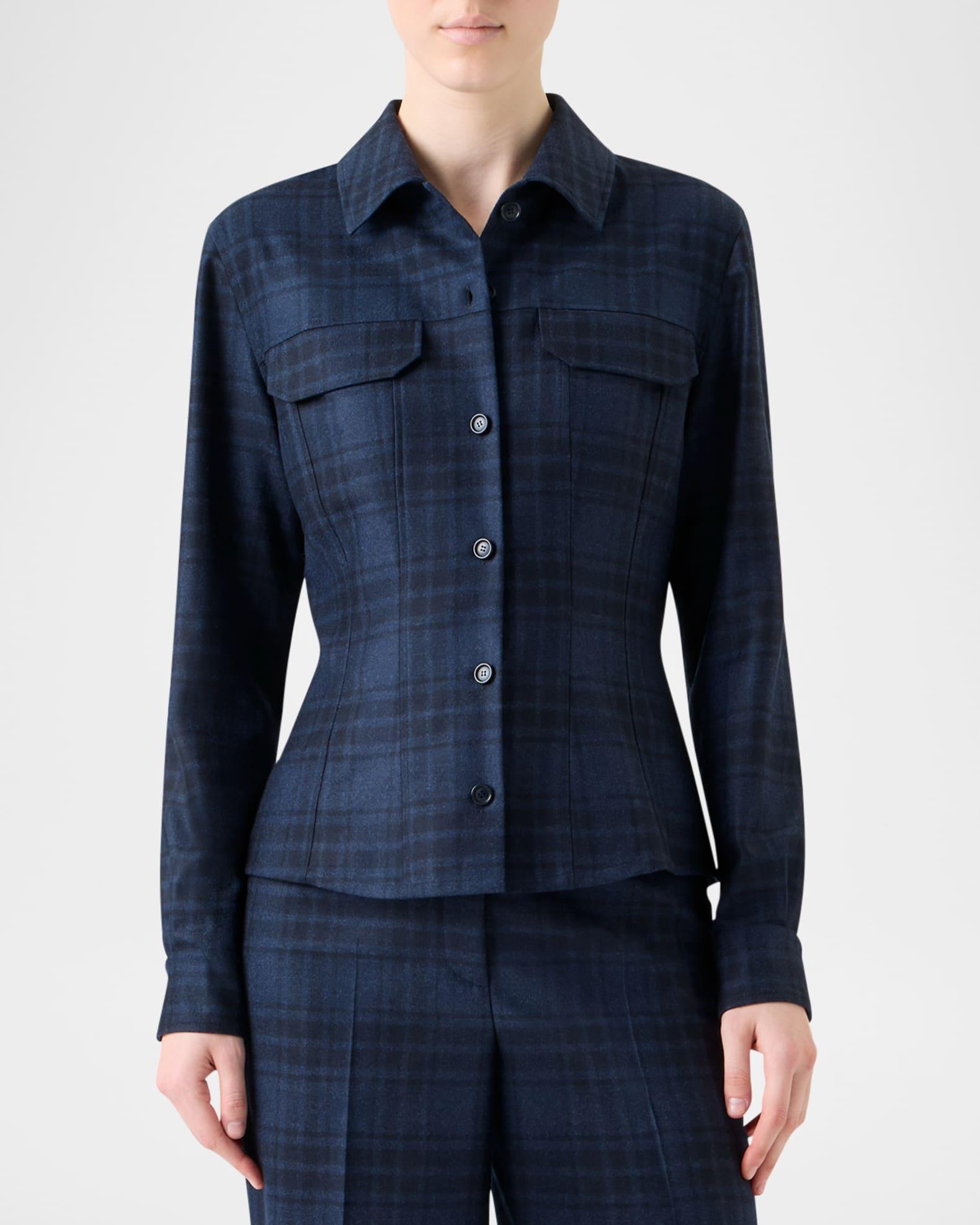 Long-Sleeve Check Flannel Shirt  Product Image