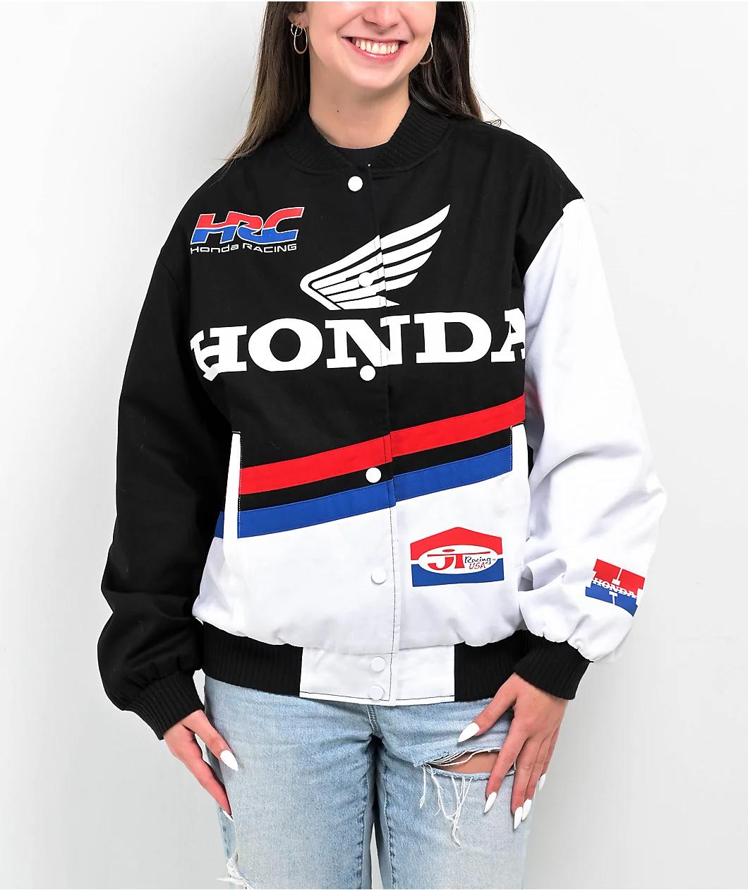 JT Racing x Honda Speed Black Racing Jacket  Product Image