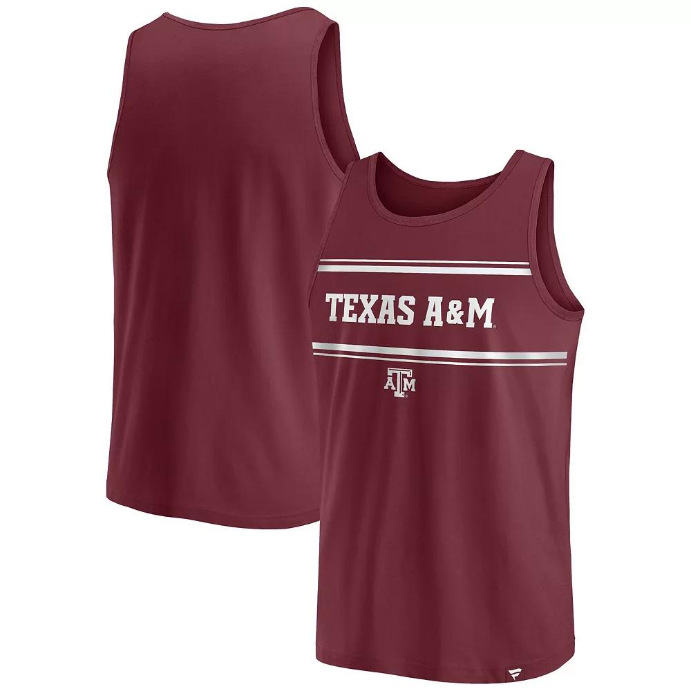 Men's Fanatics Branded Maroon Texas A&M Aggies Stripe Block Tank Top, Size: Large, Red Product Image