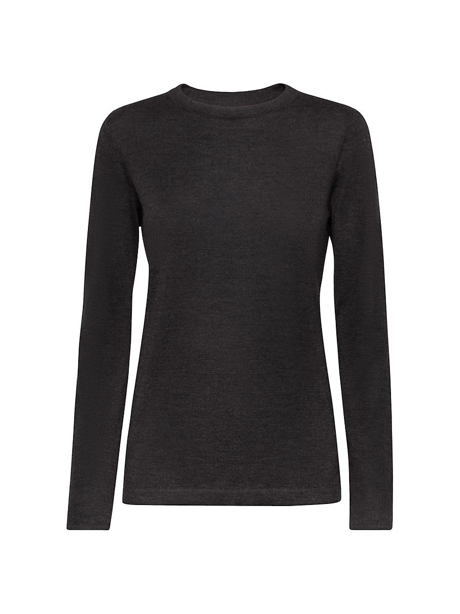 Womens Cashmere and Silk Lightweight Sweater Product Image