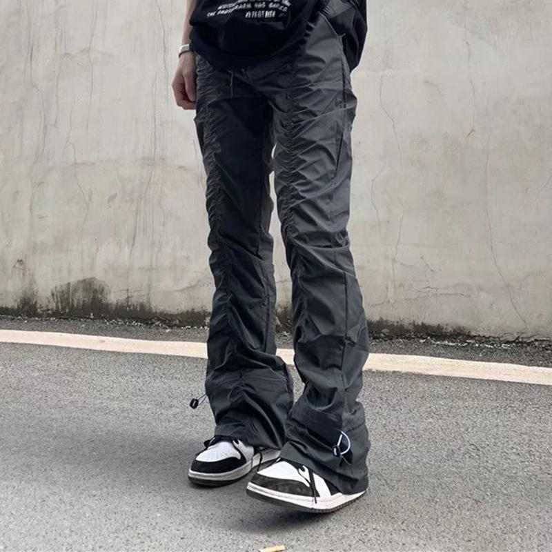 Sopula Men's High Street Vibe Style Pleated Straight Casual Cargo Pants Product Image