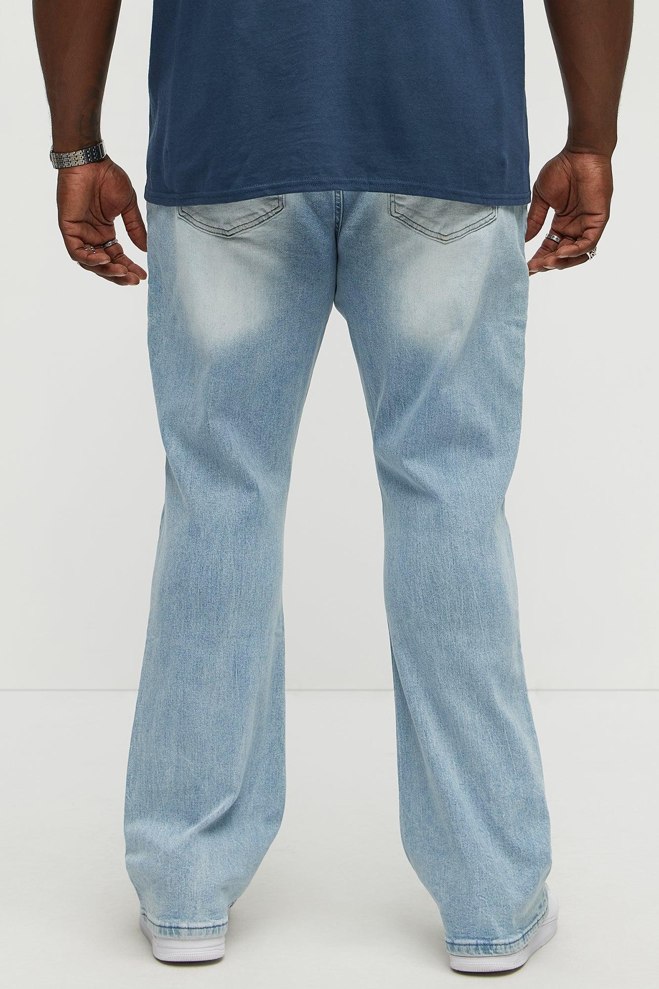 Dreamy Stacked Slim Flare Jeans - Light Blue Wash Product Image