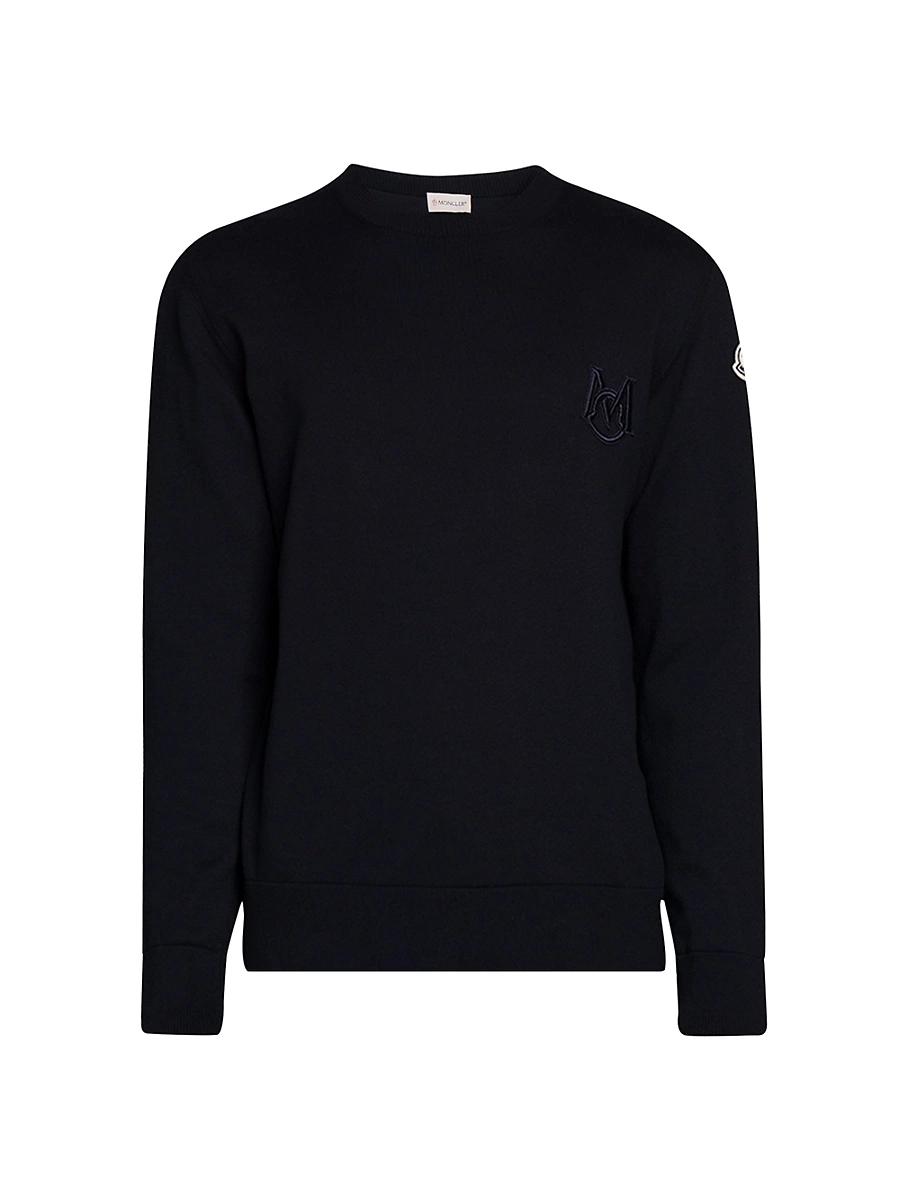Mens Monogram Cotton Crewneck Sweater Product Image