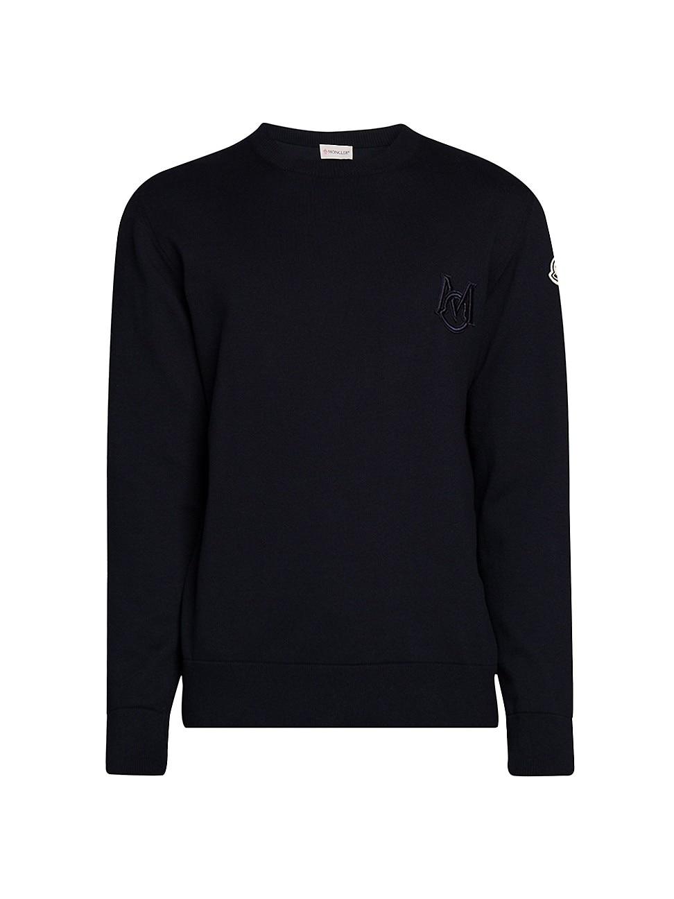 Mens Monogram Cotton Crewneck Sweater Product Image