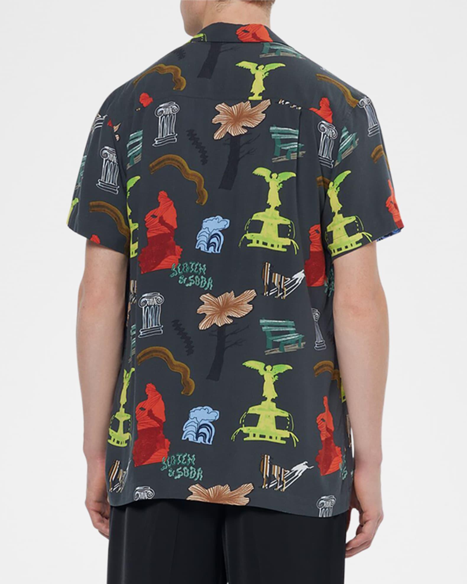 Men's Allover-Print Camp Shirt Product Image