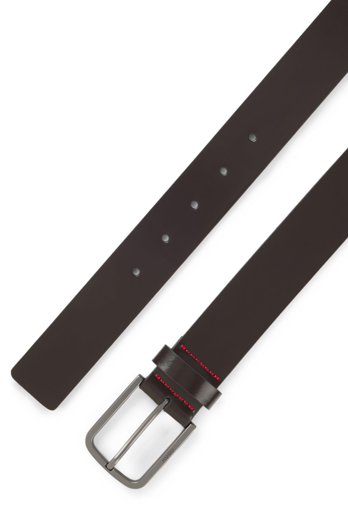 Italian-made belt in brush-off leather Product Image