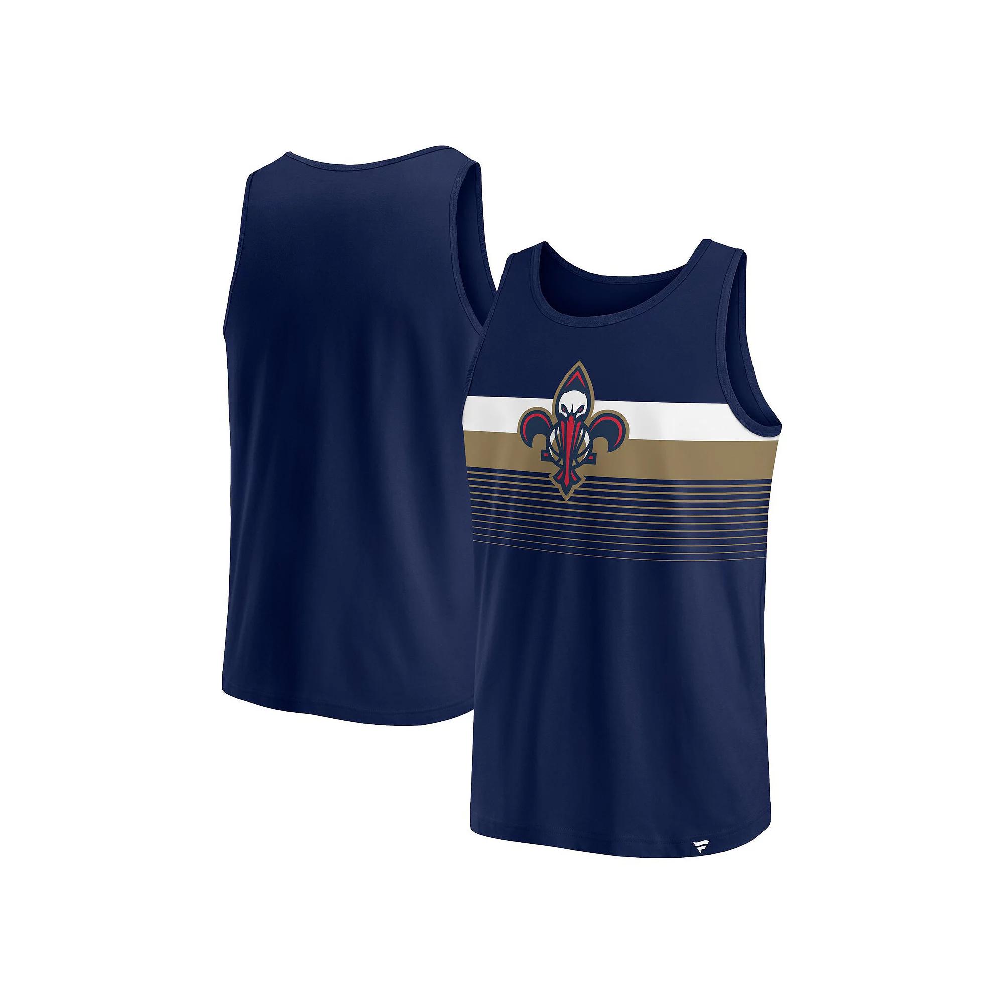 Men's Fanatics Branded Navy New Orleans Pelicans Wild Game Tank Top,  Product Image