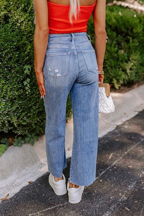 The Penny High Waist Wide Leg Jean in Medium Wash Product Image
