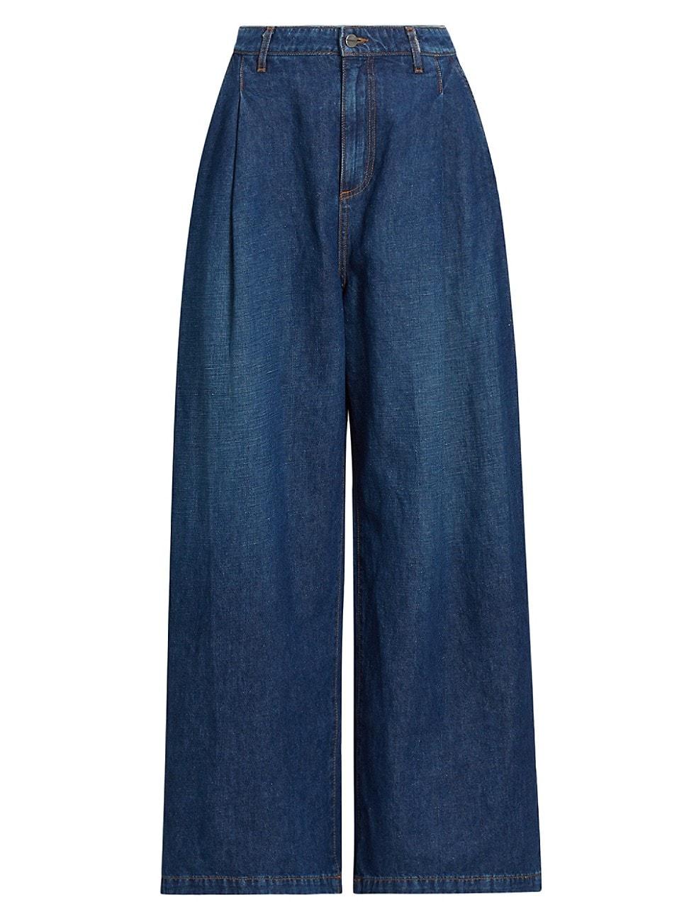 Womens Greene St Cotton-Linen Wide-Leg Pants Product Image