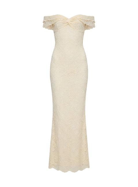 Anabeila Strapless Maxi Dress Lemon Product Image