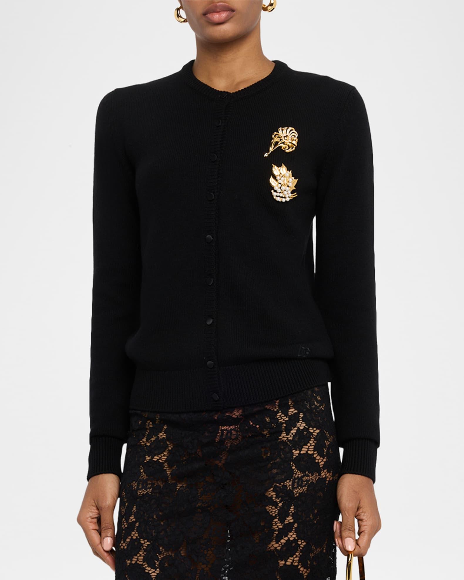 Brooch Crewneck Cardigan Product Image