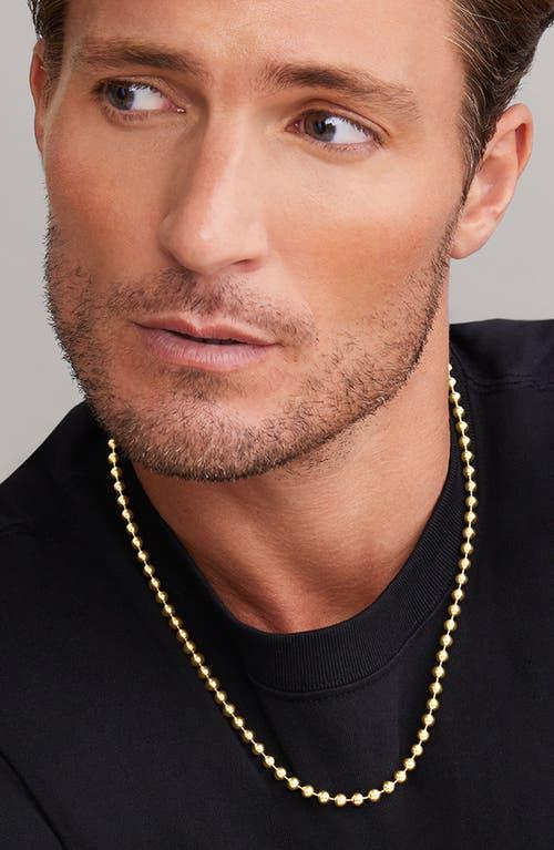 Lagos Mens 18K Yellow Gold Anthem Ball Chain Necklace, 20 - Exclusive Product Image