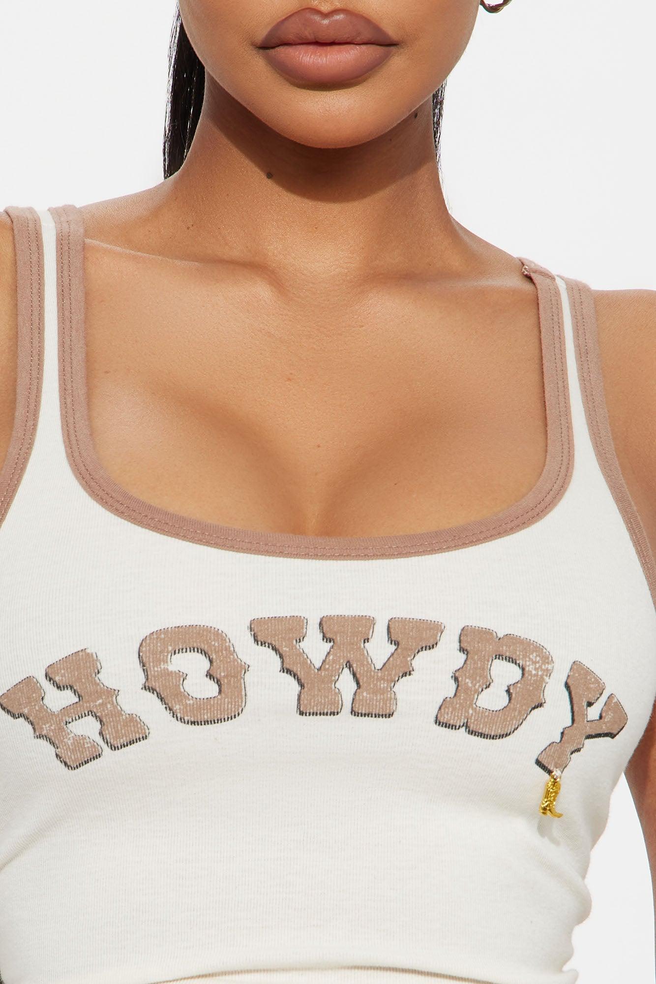 Boots & Howdy Tank Top - Cream/combo Female Product Image