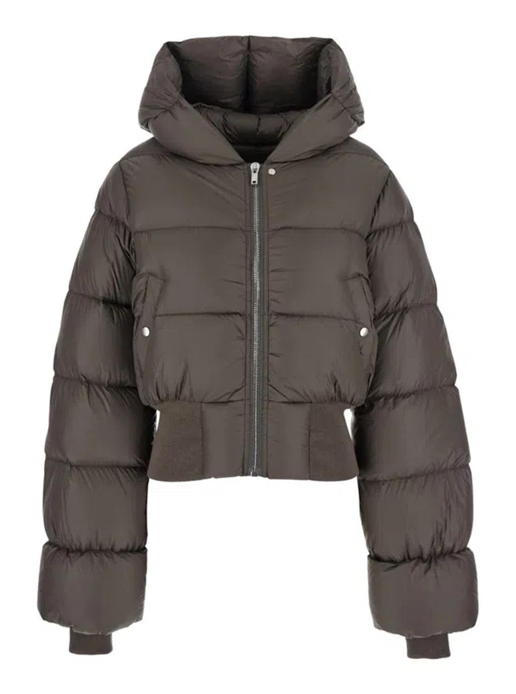 RICK OWENS Bomber Jacket Puffer Jackets Gray In Multi Product Image