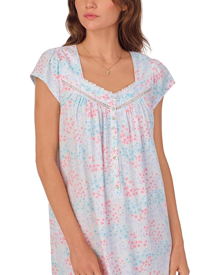 Women's Eileen West Cap Sleeve Cotton Knit Short Gown Product Image