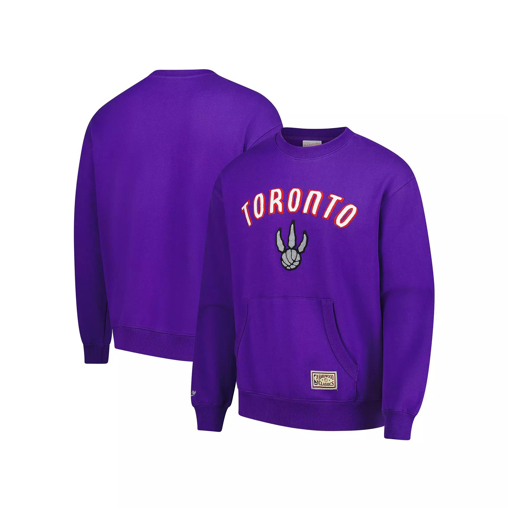 Men's Mitchell & Ness Purple Toronto Raptors Nights Pullover Sweatshirt,  Product Image