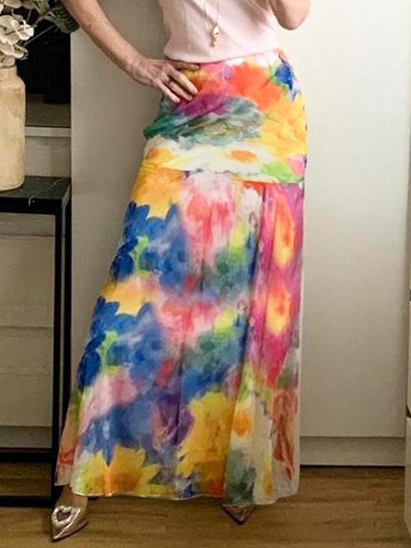 Retro-Inspired Maxi Skirt Product Image