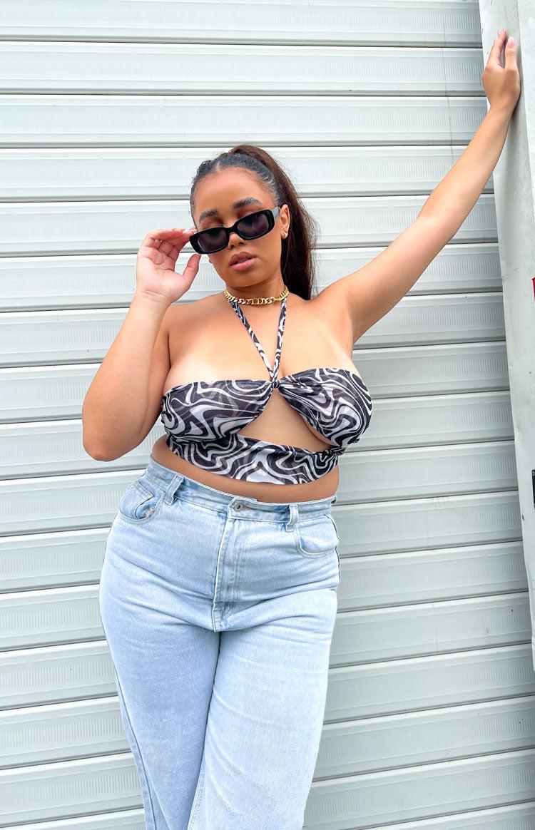 Wellington Mono Print Top Product Image