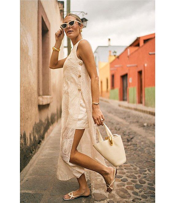 Antonio Melani x M.G. Style Blake Soutache Round Neck Sleeveless Shift Maxi Dress Product Image