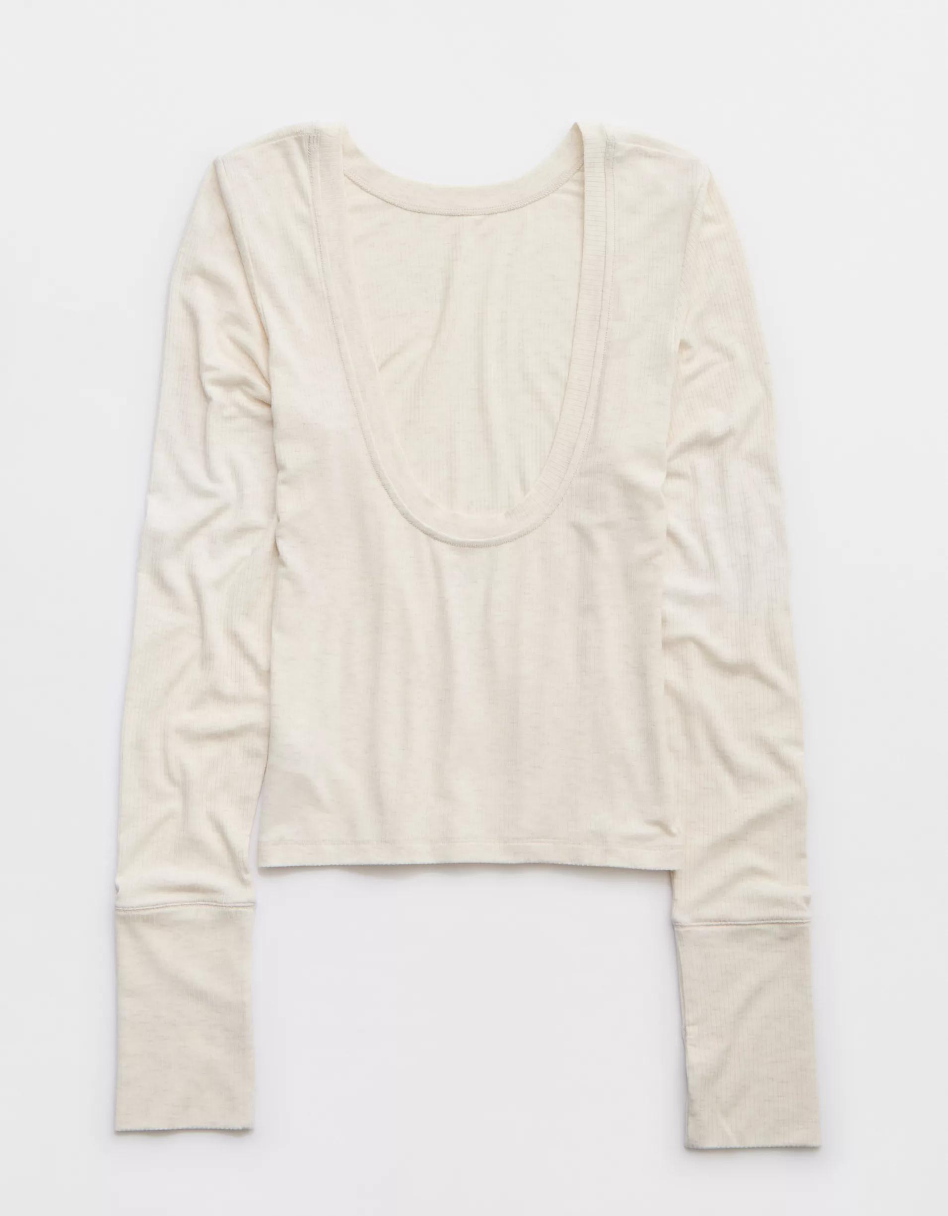 OFFLINE By Aerie Thumbs Up Ribbed Scoop Back T-Shirt Product Image