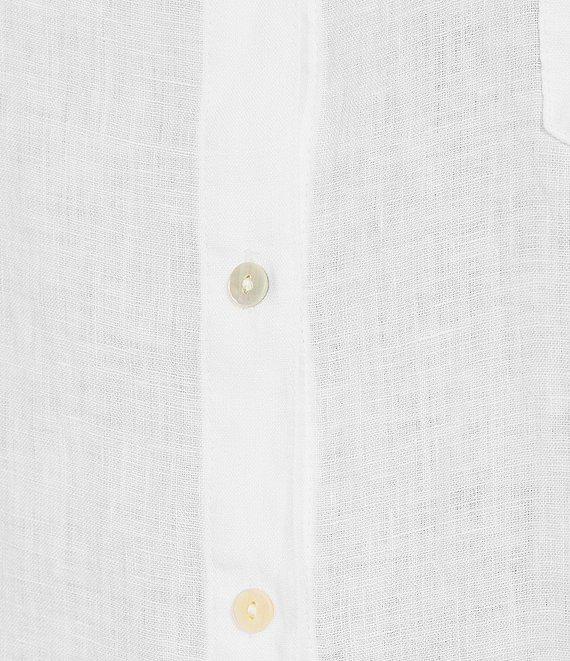 Lilly Pulitzer Sea View Woven Linen Point Collar Long Sleeve Button Down Shirt Product Image