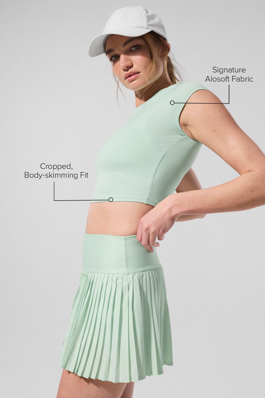 Alosoft Crop Finesse Short Sleeve - Spearmint Female Product Image