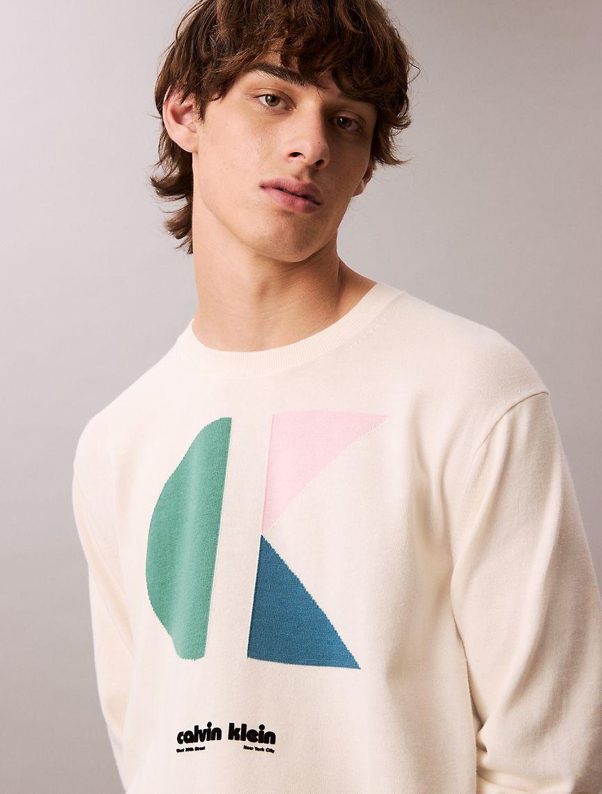 Colorblock Logo Graphic Classic Sweater Product Image