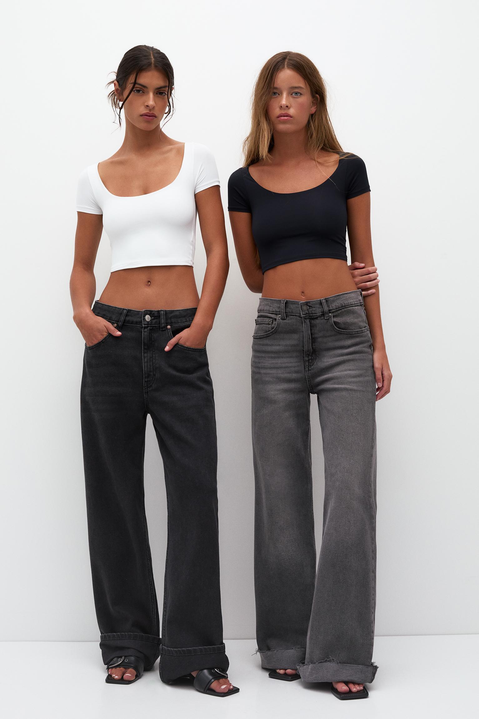 2-pack of cropped polyamide T-shirts Product Image