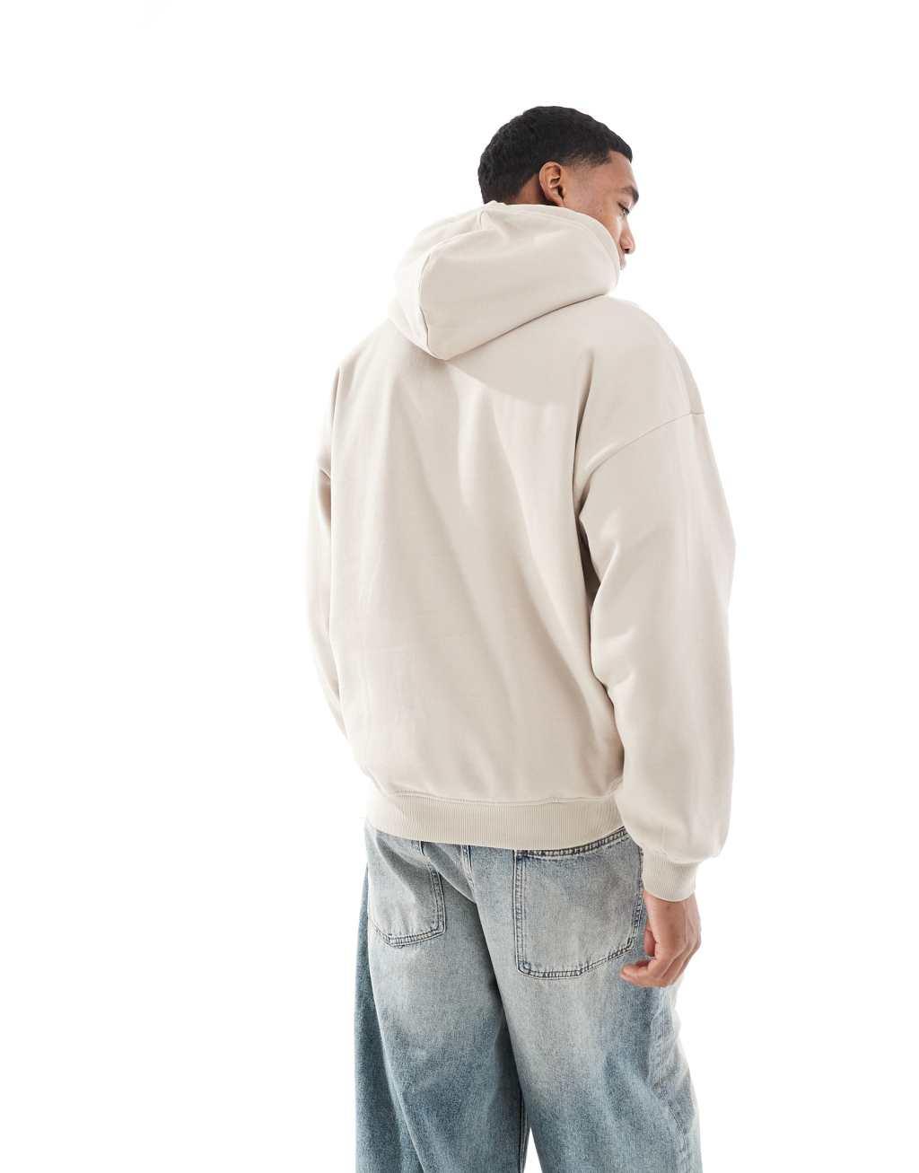 ONLY & SONS vintage fit hoodie in stone Product Image