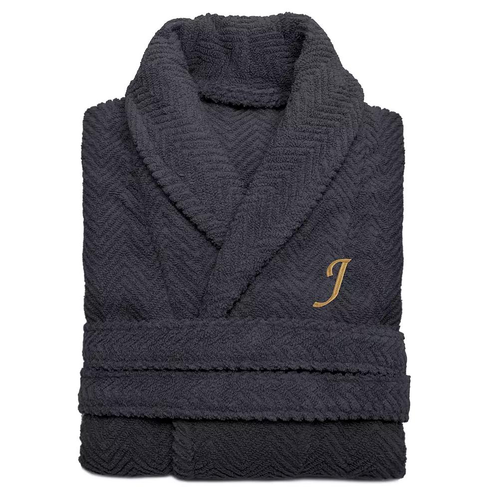 Linum Home Textiles Turkish Cotton Personalized Herringbone Weave Bathrobe, Adult Unisex,  Product Image