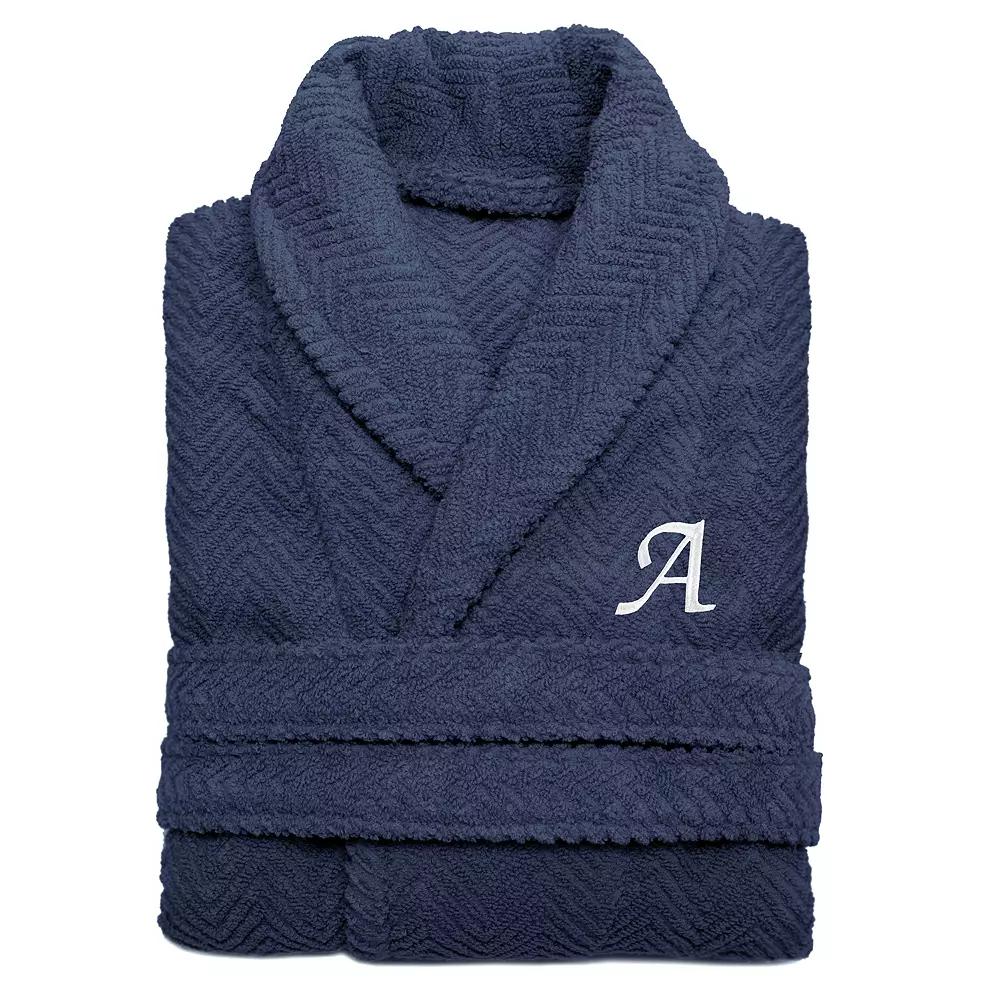 Linum Home Textiles Turkish Cotton Personalized Herringbone Weave Bathrobe, Women's,  Product Image