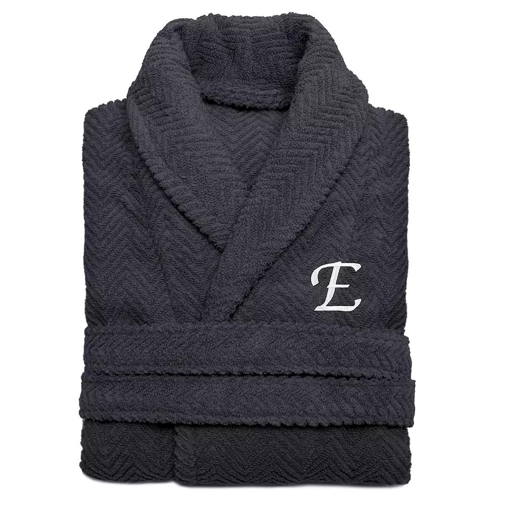 Linum Home Textiles Turkish Cotton Personalized Herringbone Weave Bathrobe, Adult Unisex,  Product Image