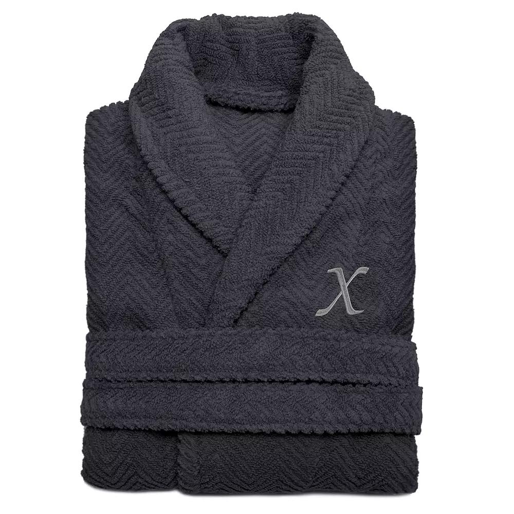 Linum Home Textiles Turkish Cotton Personalized Herringbone Weave Bathrobe, Adult Unisex,  Product Image