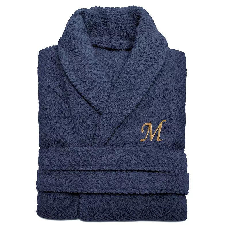 Linum Home Textiles Turkish Cotton Personalized Herringbone Weave Bathrobe, Women's,  Product Image