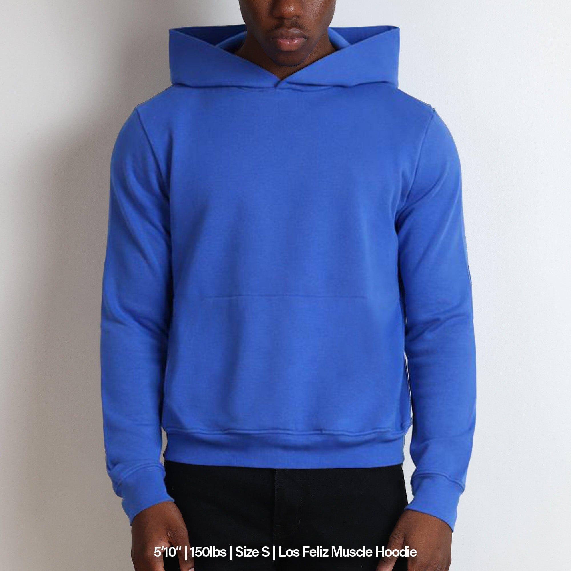 Los Feliz Crop Muscle Hoodie | Fitted Male Product Image