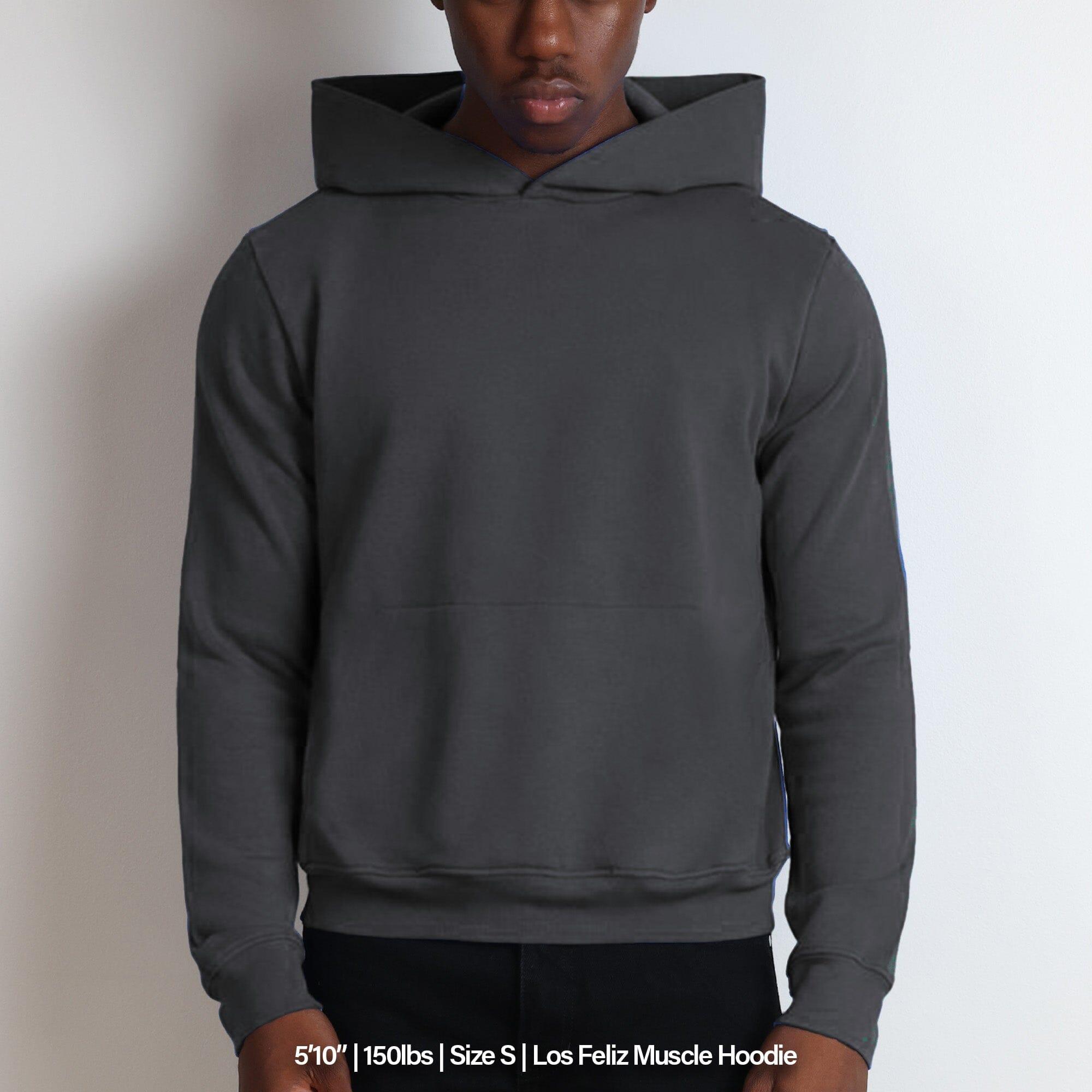 Los Feliz Crop Muscle Hoodie | Fitted Male Product Image